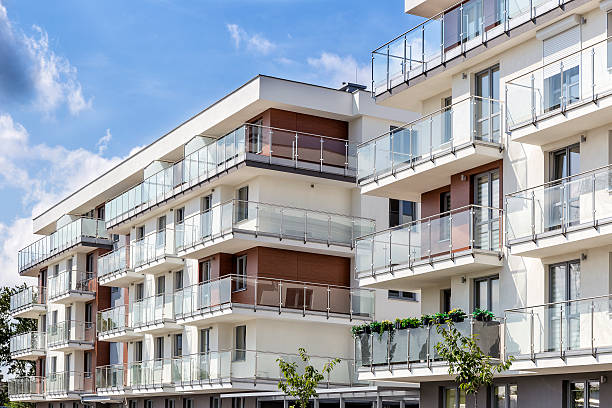 istock Modern apartment architecture, Warsaw, Poland 588964718