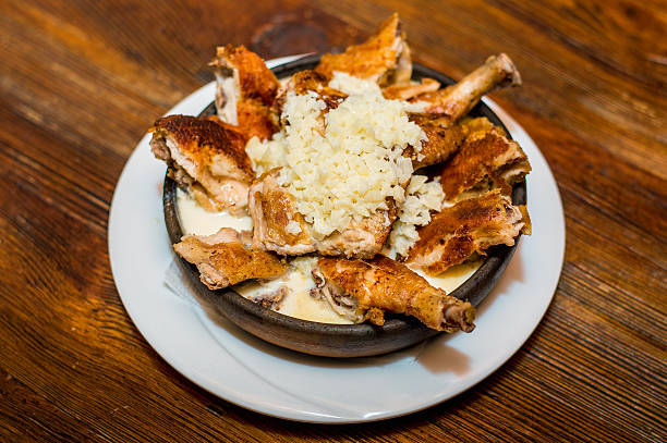 Chicken in a creamy garlic sauce