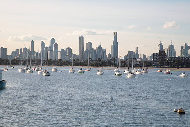 istock St Kilda Beach and Melbourne city, Melbourne, Australia 588967740