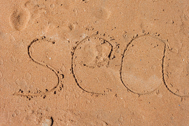 istock The inscription on the sand 588971786