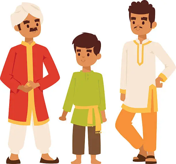 Vector illustration of Vector illustration indian people