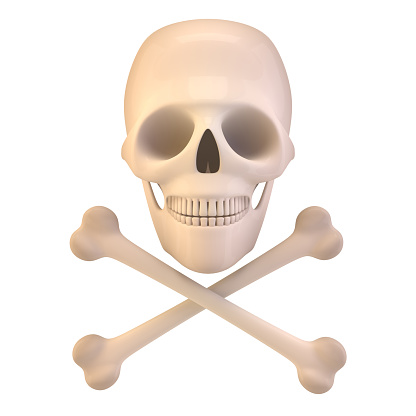 skull and crossbones - 3D render