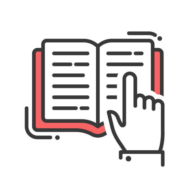 образование плоский дизайн одной изолированной иконки - инструкция по эксплуатации stock illustrations