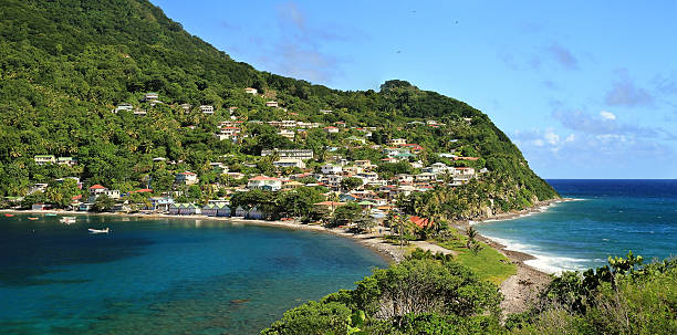 Scotts Head village Fishing village in Dominica, Caribbean Islands Scotts Head  fishing village photos stock pictures, royalty-free photos & images