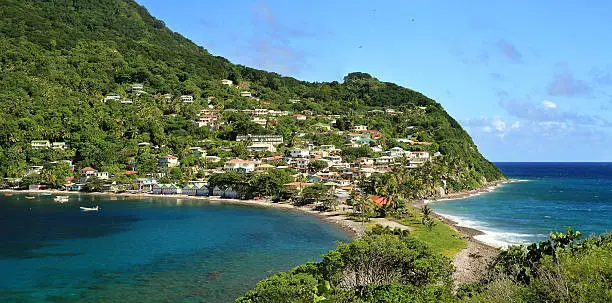 Fishing village in Dominica, Caribbean Islands Scotts Head 