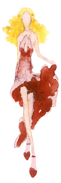 istock Watercolor fashion illustration 588980686