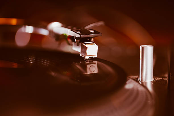 istock Professional turntable audio vinyl record music player 588983074