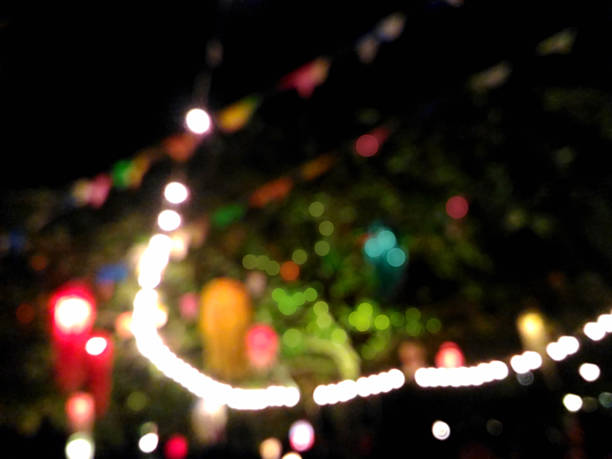 istock Blurred colorful bokeh and party decorations 588983438