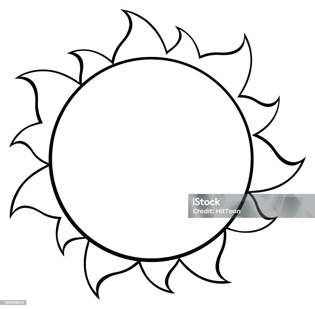 Black and White Cartoon Sun Similar Illustrations: Black And White stock vector
