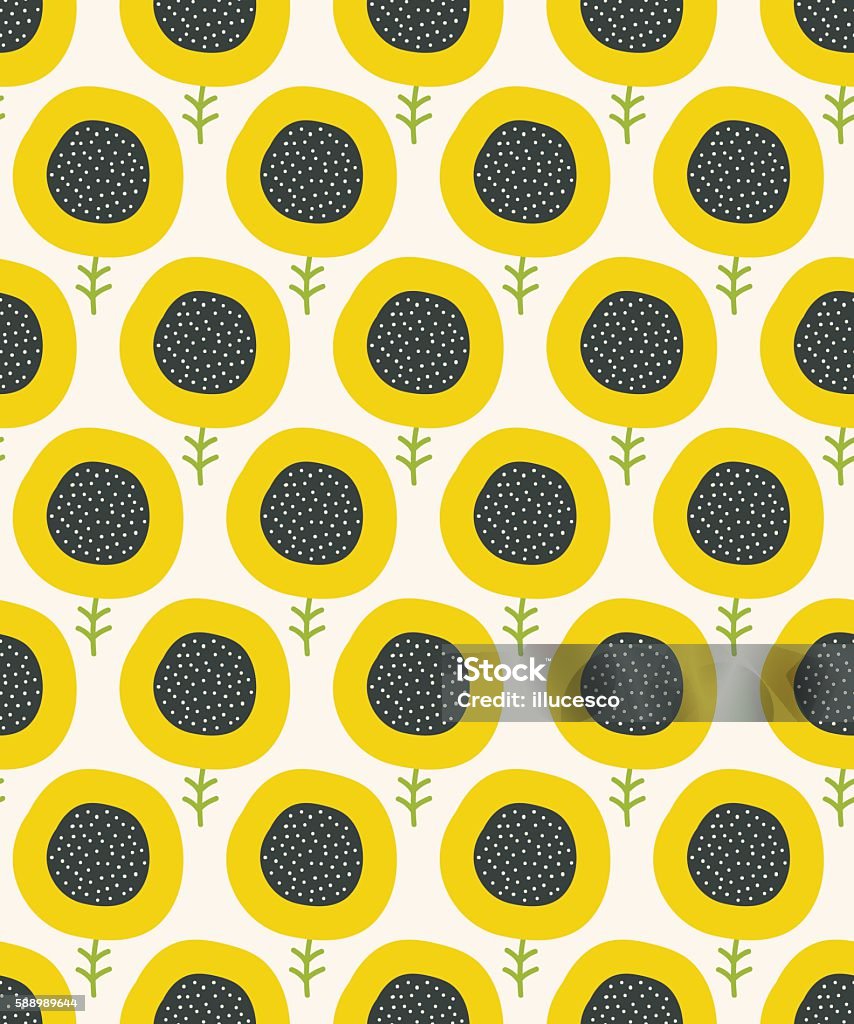 Sunflower Pattern Abstract Simple Abstract Sunflower Pattern Stock Illustration - Download Image ...