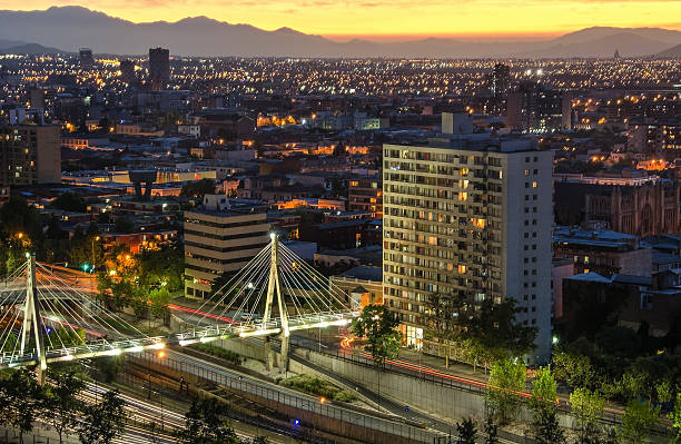 istock The skyline of Santiago de Chile by night. 588993030