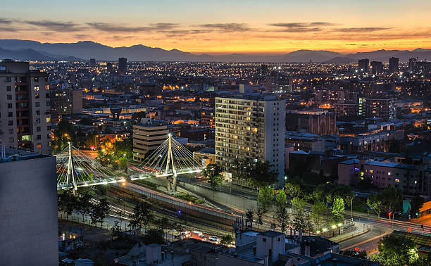 istock The skyline of Santiago de Chile by night. 588993126