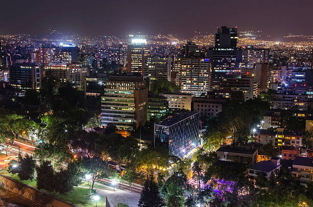 istock The skyline of Santiago de Chile by night. 588995334