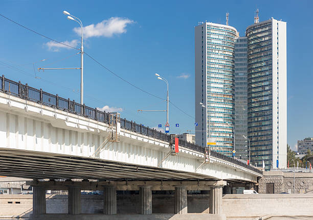 istock Novoarbatsky bridge in Moscow 588996046
