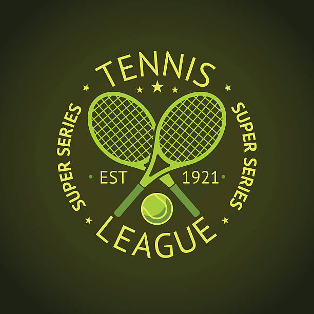 illustrations, cliparts, dessins animés et icônes de badge d’étiquette de super série de la ligue de tennis pour votre club. vecteur - championnat de sport