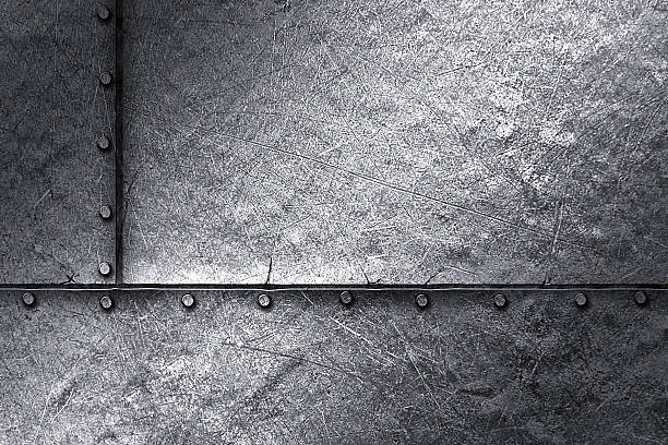 istock grunge metal background. rivet on metal plate. 588998436