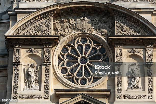 Paris Church Of Saintetiennedumont In Paris Near Pantheon Stock Photo - Download Image Now