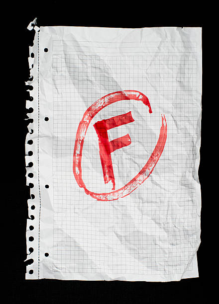 Grade f on paper.