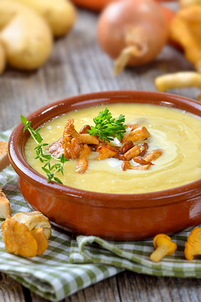 istock Potato soup with mushrooms 589087042