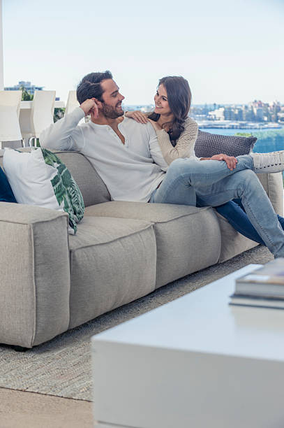 istock Couple relaxing on the sofa. 589087794