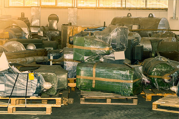 istock Industrial equipment in warehouse. 589090464