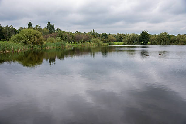 istock Valley of Three Ponds in Katowice on a cloudy day 589090658
