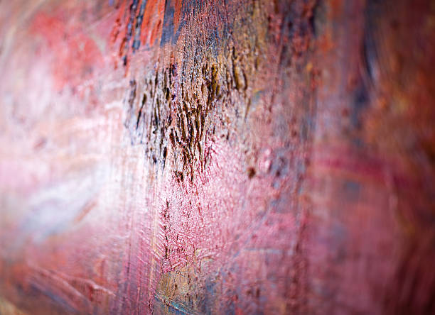 istock Painting Artistic bright color oil paints texture abstract artwork. Modern 589091422