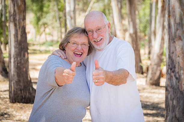 istock Fun, Active Senior Couple Giving Thumbs Up 589094858
