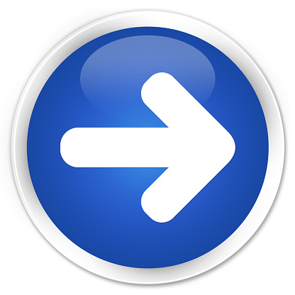 Next arrow icon blue glossy round button