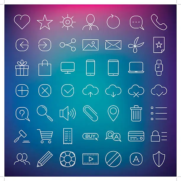 Vector illustration of clean web icon set