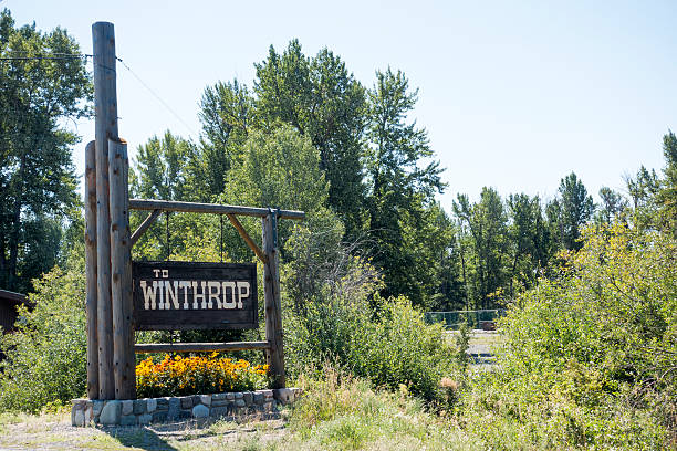 Entrance Sign to Winthrop, Washington