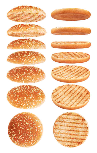 istock Grilled burger bun isolated on white background. 589105528