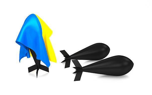 istock Bomb hidden under a Ukraine flag 589107288
