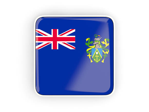 Flag of anguilla, square card with red ribbon. 3D illustration