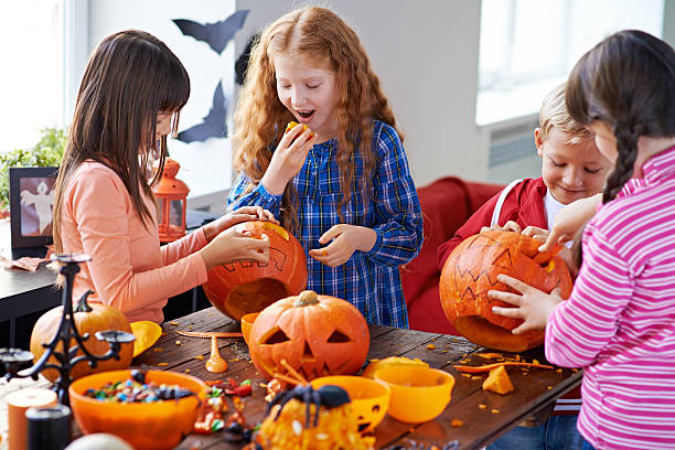 istock Carving Halloween pumpkin 589110768