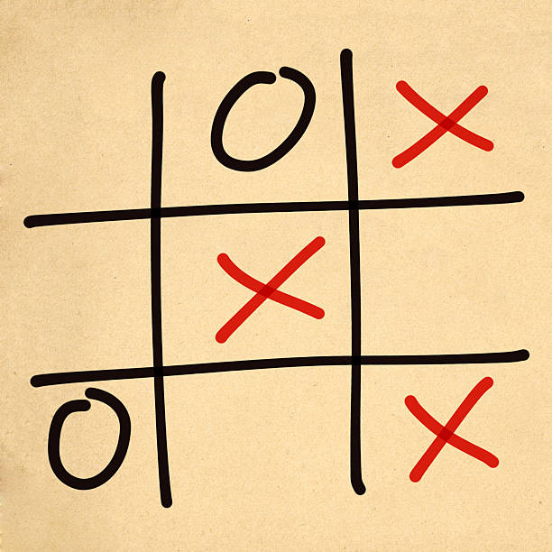 ilustracja tic tac toe xo gry - naughts zdjęcia i obrazy z banku zdjęć