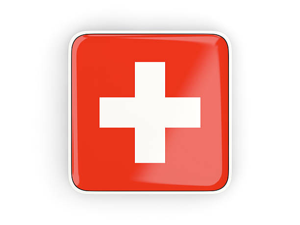istock Flag of switzerland, square icon 589111516