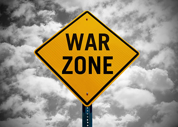 War Zone traffic sign quoting "War Zone" war zone stock pictures, royalty-free photos & images