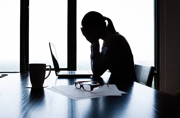 istock Stressed business woman 589112952