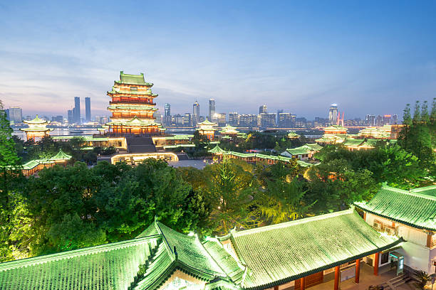 istock nanchang tengwang pavilion at night 589113122