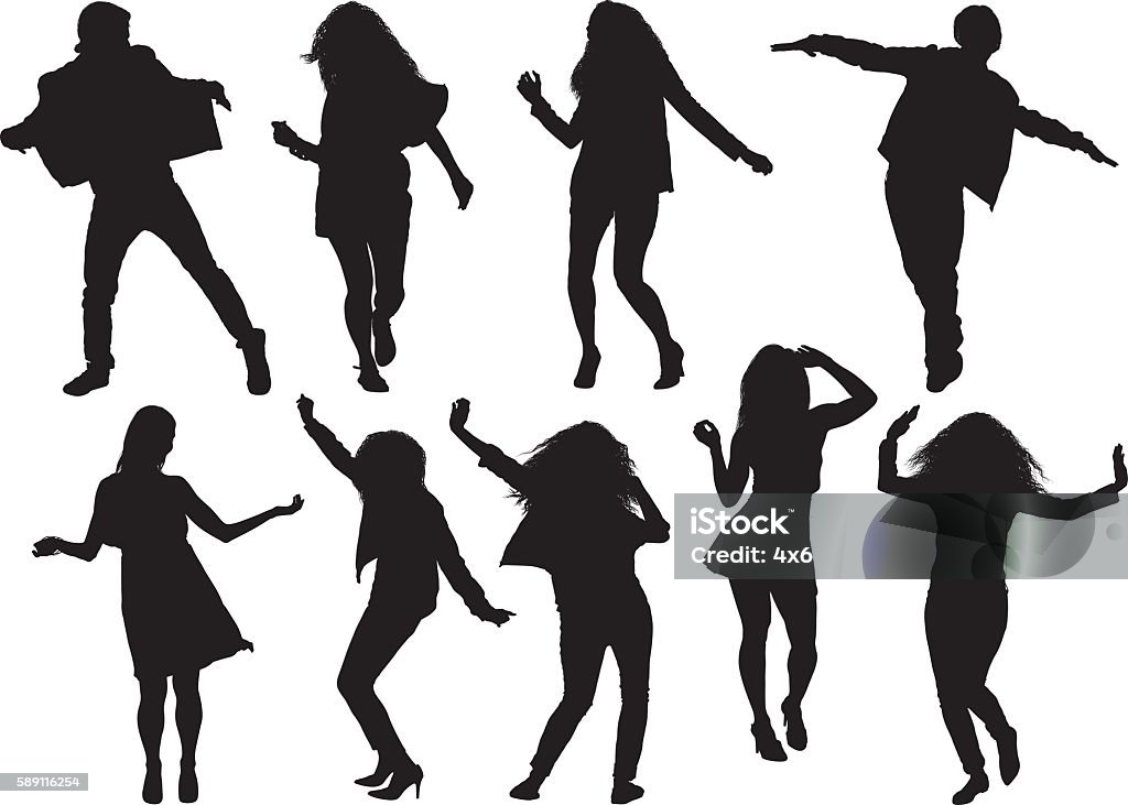 People dancing People dancinghttp://www.twodozendesign.info/i/1.png Dancing stock vector