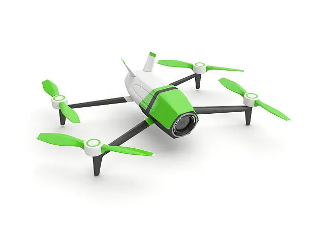 Photo of White drone quadrocopter with photo camera