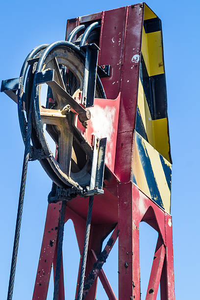 istock Wheel on the top of a crane 589116880