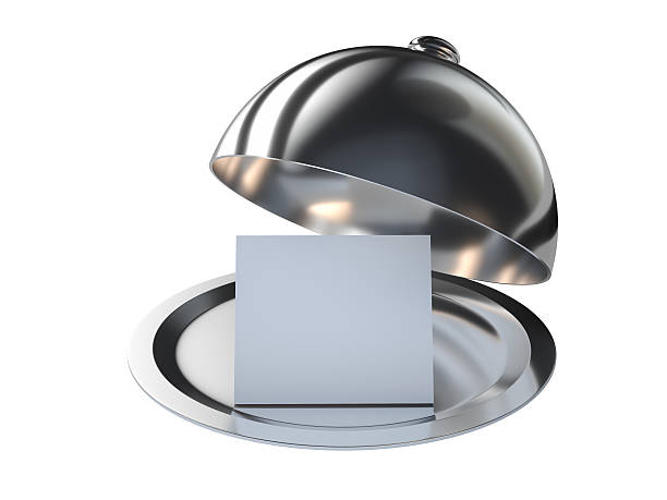 istock Restaurant cloche with open lid 589121878