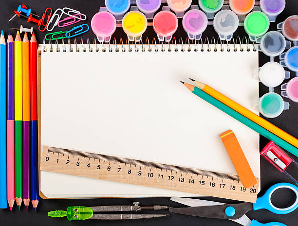 istock set of school stationery 589122754