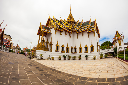 Bangkok, Thailand - August 1, 2012: View of one of the temples inside the Grand Palace complex in Bangkok, Thailand.