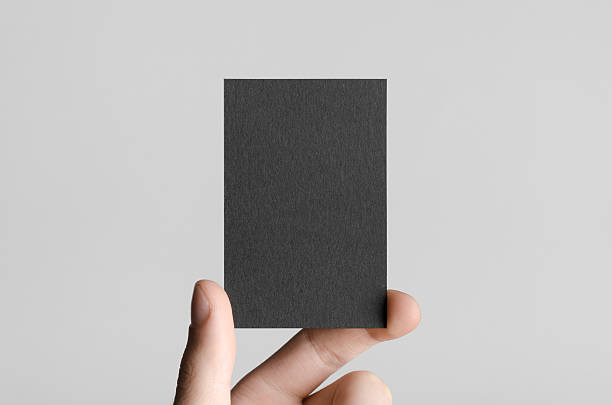 istock Black Business Card Mock-Up (85x55mm) 589126542