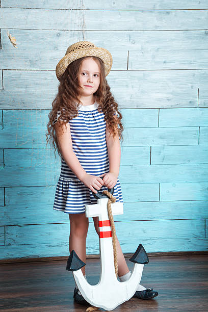 little girl with an anchor