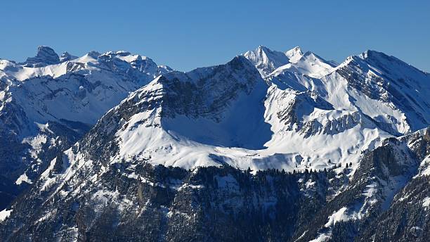 istock Snow covered mountains in Central Switzerland 589133496