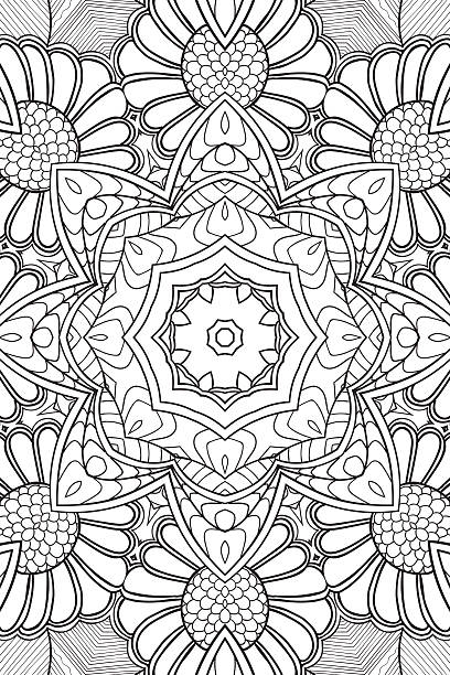 Mandala background. Ethnic decorative elements. Hand drawn . Coloringg book for Mandala background. Round Ornament.. Coloring book for adults. Oriental pattern, vector illustration. Islam and Arabic and Indian and turkish and pakistan, and chinese, ottoman motifs. turkey tattoo stock illustrations